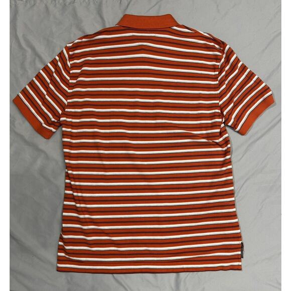 Tommy Hilfiger Mens Orange Blue Striped Short Sleeve Polo Shirt Size XXL - Picture 3 of 7